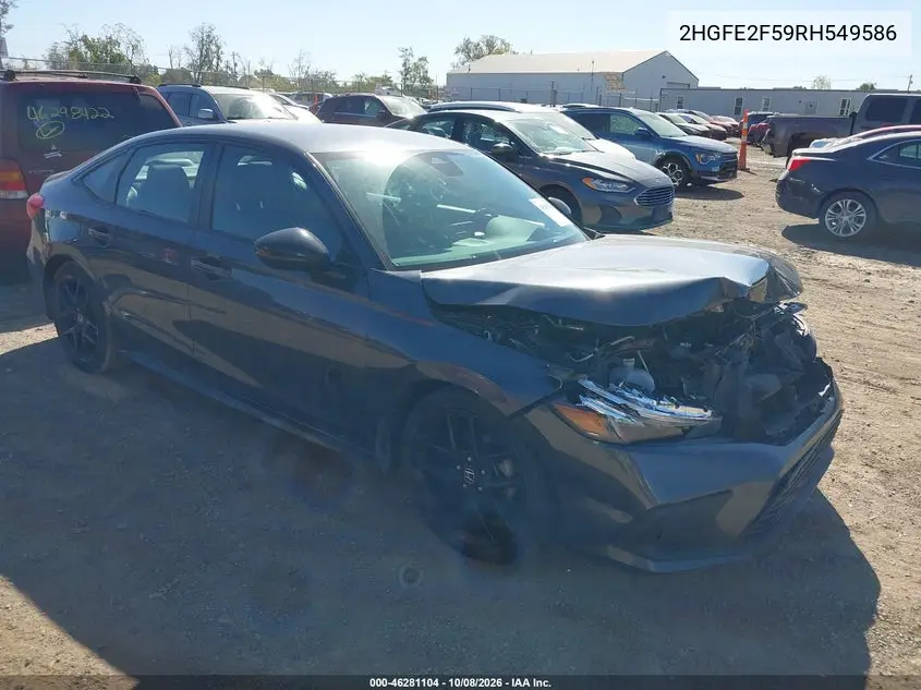 HONDA CIVIC 2024, VIN 2HGFE2F59RH549586
