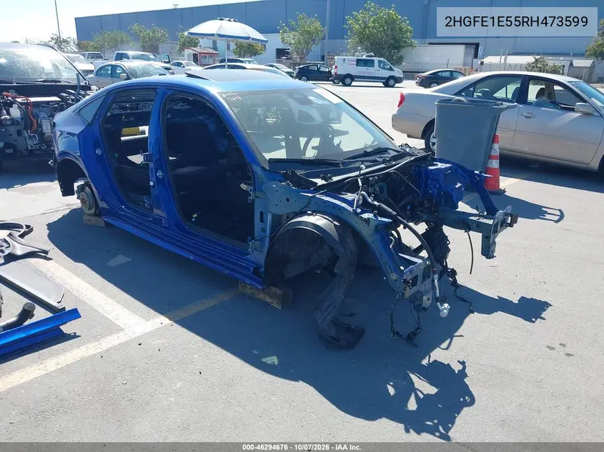 HONDA CIVIC 2024, VIN 2HGFE1E55RH473599