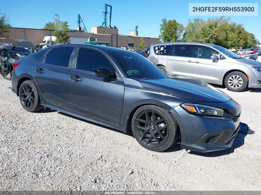 HONDA CIVIC 2024, VIN 2HGFE2F59RH553900