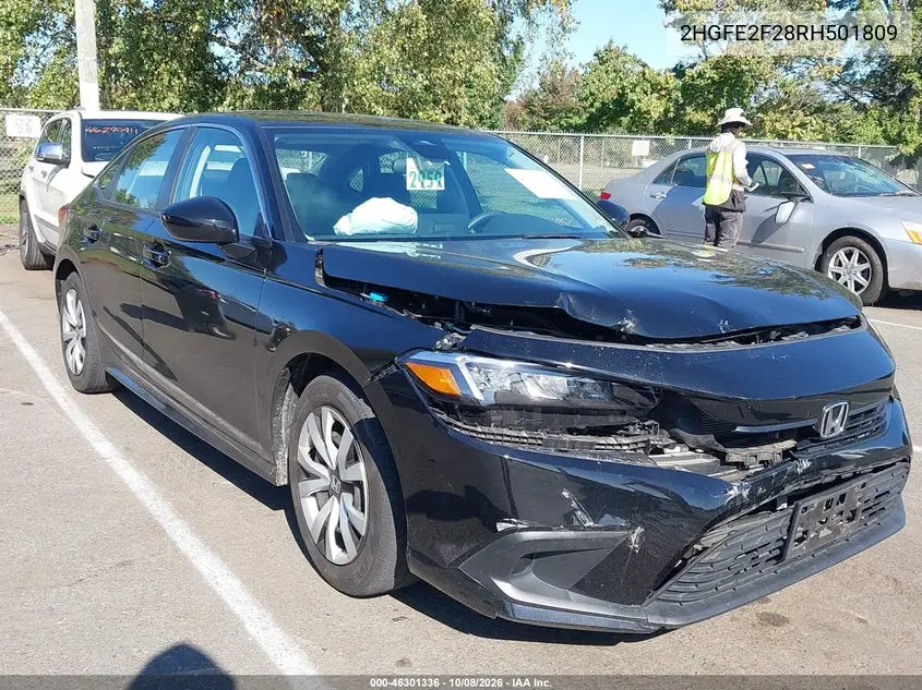 HONDA CIVIC 2024, VIN 2HGFE2F28RH501809