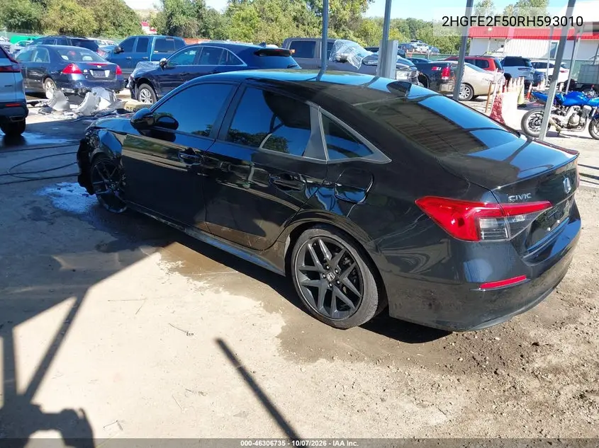 2024 HONDA CIVIC VIN 2HGFE2F50RH593010 — фото 3