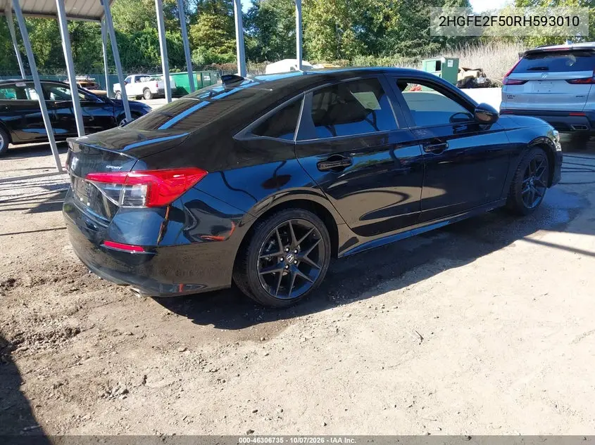2024 HONDA CIVIC VIN 2HGFE2F50RH593010 — фото 4