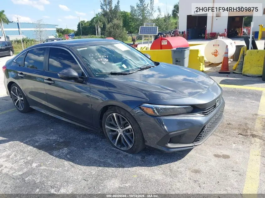 HONDA CIVIC 2024, VIN 2HGFE1F94RH309875