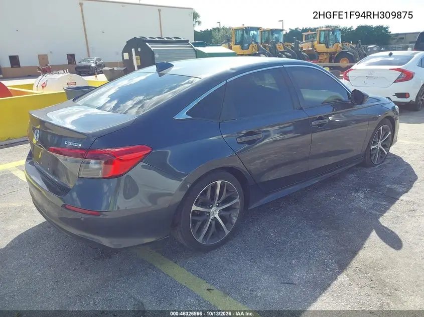 2024 HONDA CIVIC VIN 2HGFE1F94RH309875 — фото 4