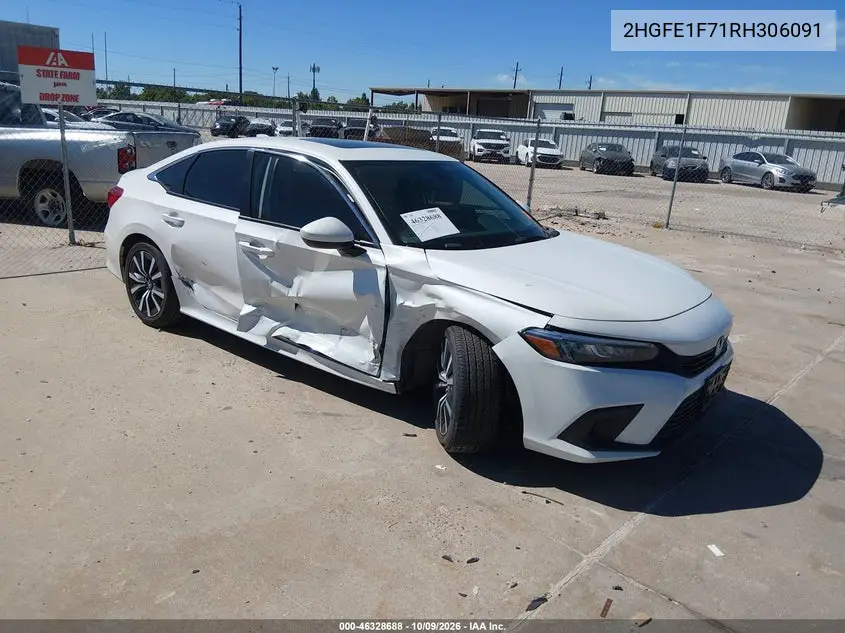 HONDA CIVIC 2024, VIN 2HGFE1F71RH306091