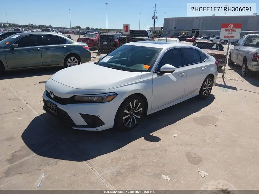 2024 HONDA CIVIC VIN 2HGFE1F71RH306091 — фото 2
