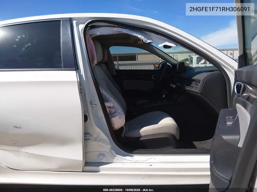 2024 HONDA CIVIC VIN 2HGFE1F71RH306091 — фото 5