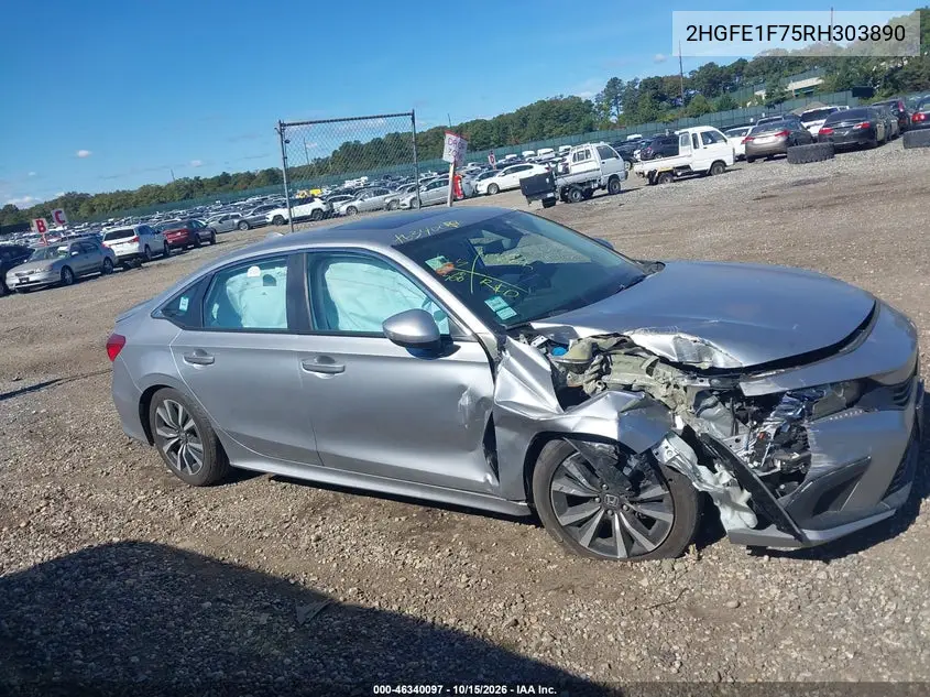 2024 HONDA CIVIC VIN 2HGFE1F75RH303890 — фото 13