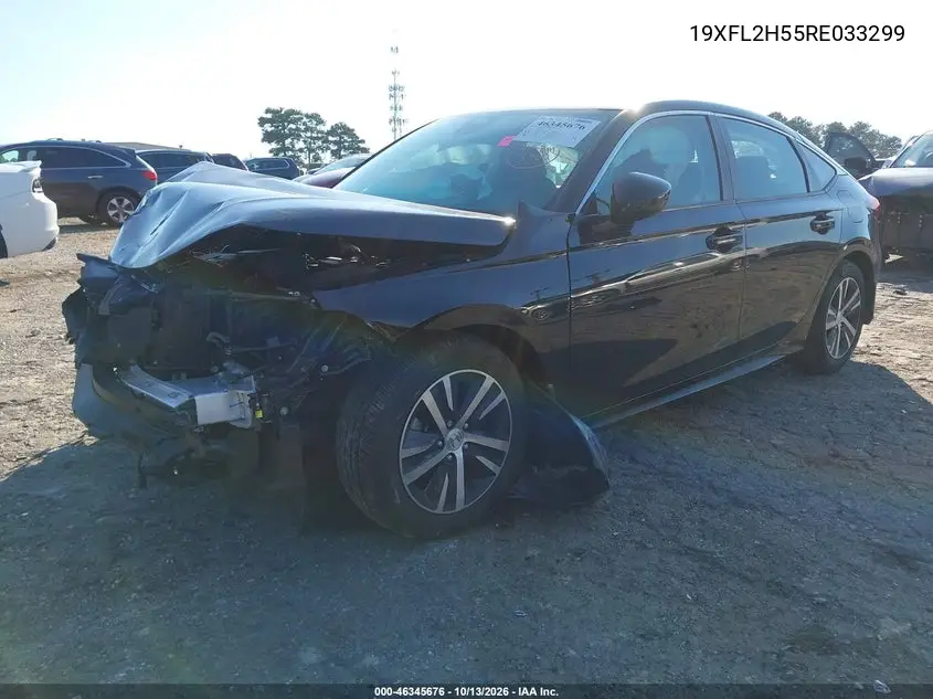 2024 HONDA CIVIC VIN 19XFL2H55RE033299 — фото 2
