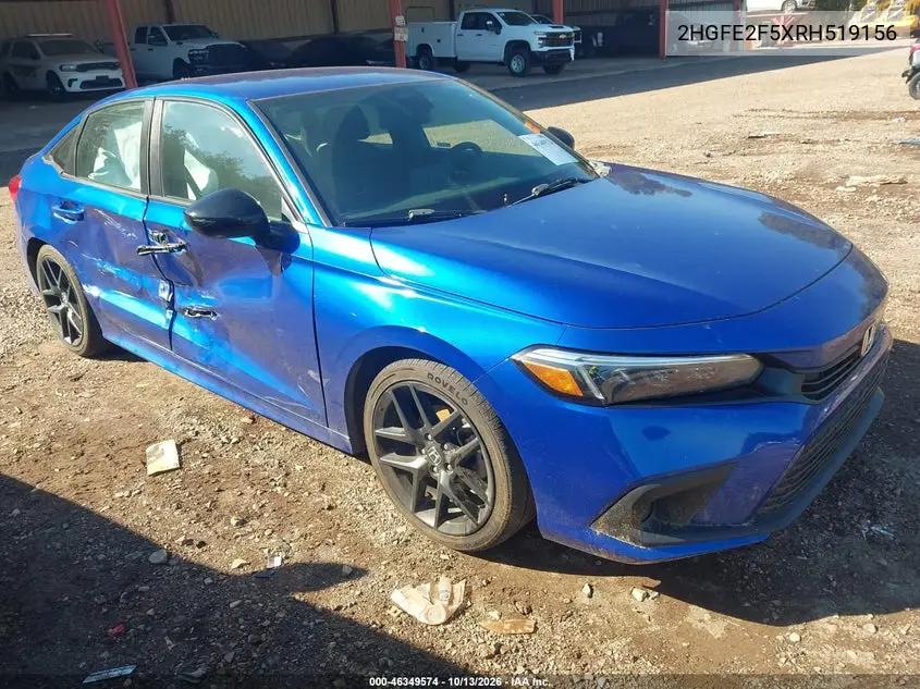 HONDA CIVIC 2024, VIN 2HGFE2F5XRH519156