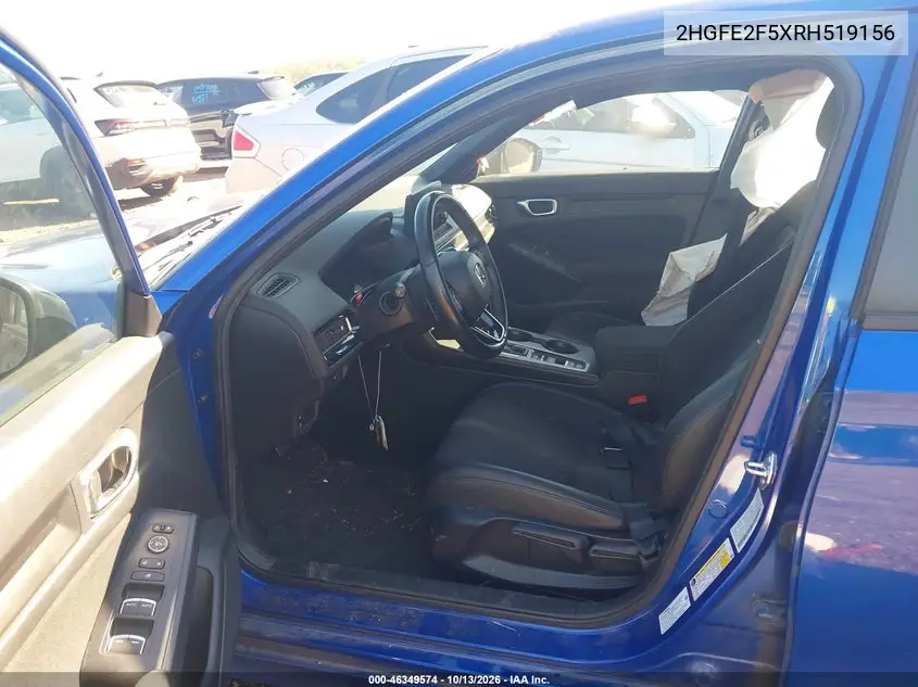 2024 HONDA CIVIC VIN 2HGFE2F5XRH519156 — фото 5