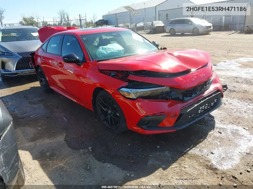HONDA CIVIC 2024, VIN 2HGFE1E53RH471186
