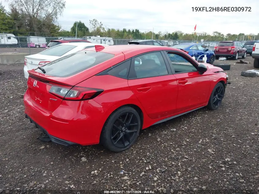 2024 HONDA CIVIC VIN 19XFL2H86RE030972 — фото 4