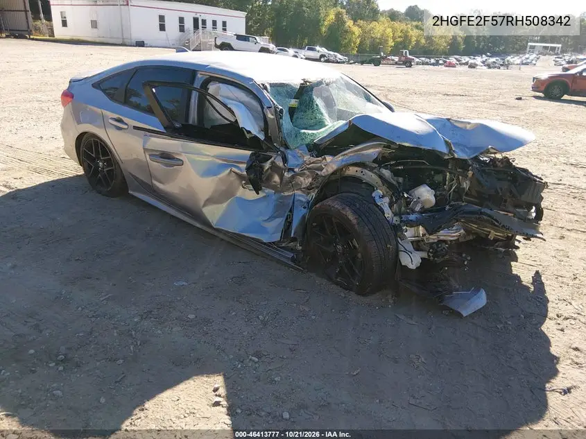 HONDA CIVIC 2024, VIN 2HGFE2F57RH508342