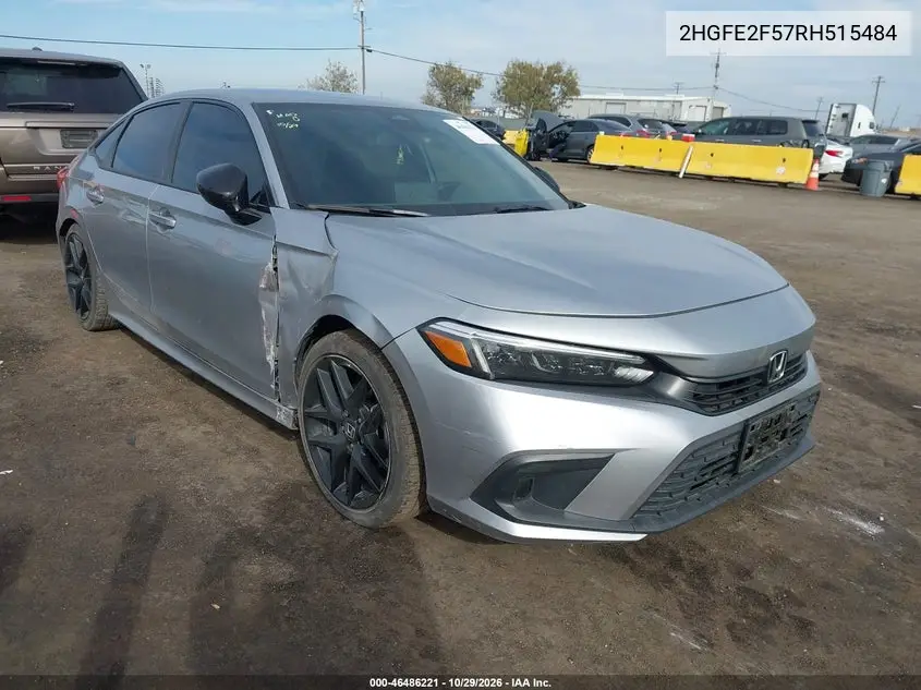 HONDA CIVIC 2024, VIN 2HGFE2F57RH515484
