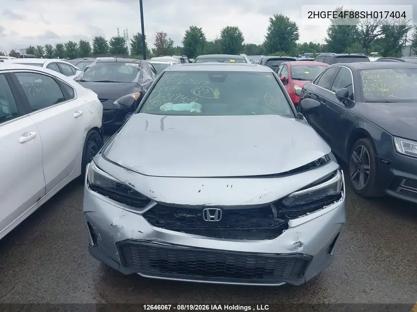 2025 HONDA CIVIC VIN 2HGFE4F88SH017404 — фото 13