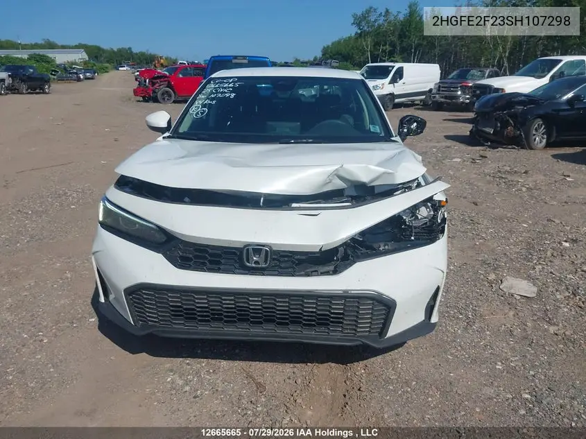 2025 HONDA CIVIC VIN 2HGFE2F23SH107298 — фото 12