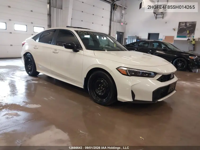 HONDA CIVIC 2025, VIN 2HGFE4F85SH014265