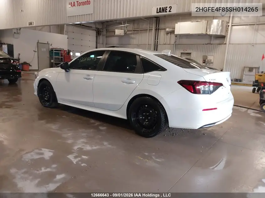 2025 HONDA CIVIC VIN 2HGFE4F85SH014265 — фото 3