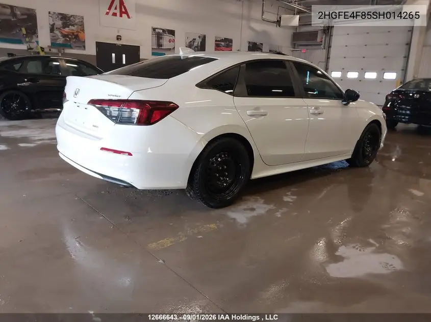 2025 HONDA CIVIC VIN 2HGFE4F85SH014265 — фото 4