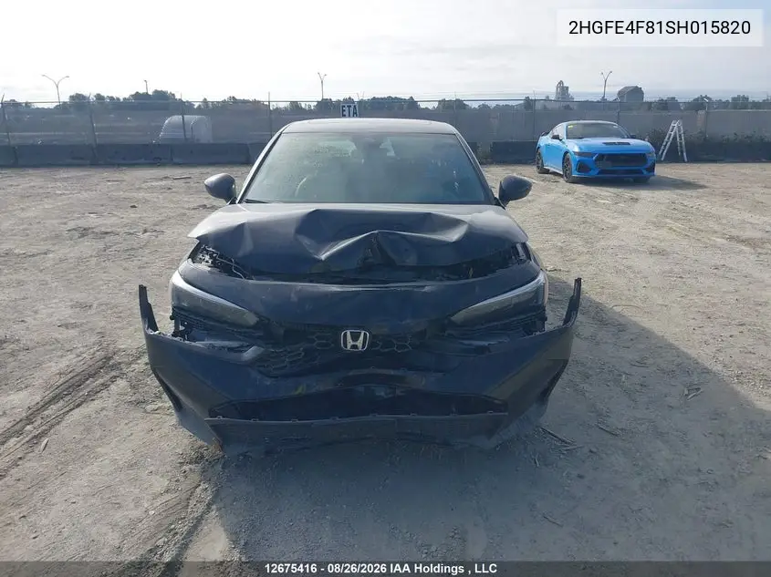 2025 HONDA CIVIC VIN 2HGFE4F81SH015820 — фото 11