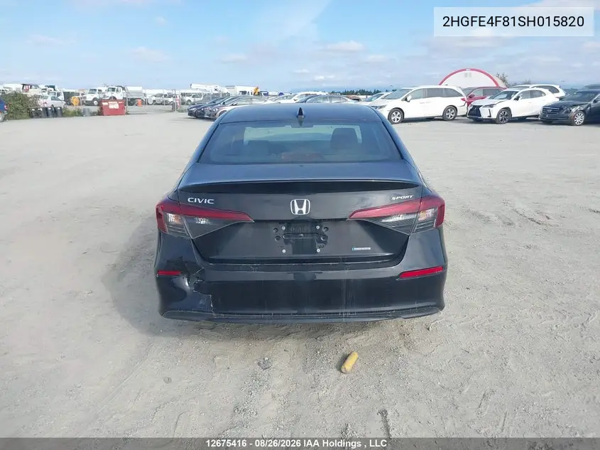 2025 HONDA CIVIC VIN 2HGFE4F81SH015820 — фото 15
