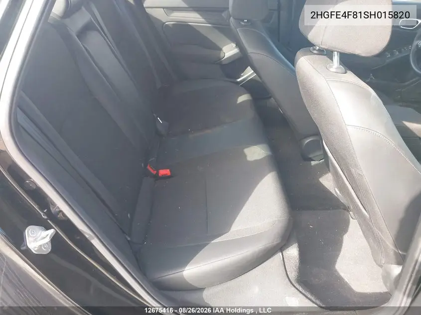 2025 HONDA CIVIC VIN 2HGFE4F81SH015820 — фото 8
