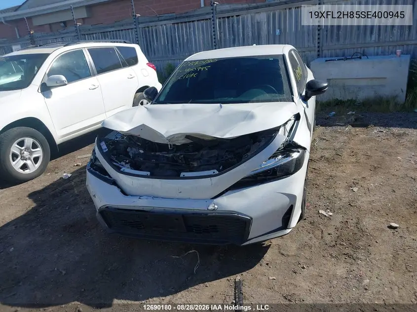 2025 HONDA CIVIC VIN 19XFL2H85SE400945 — фото 12