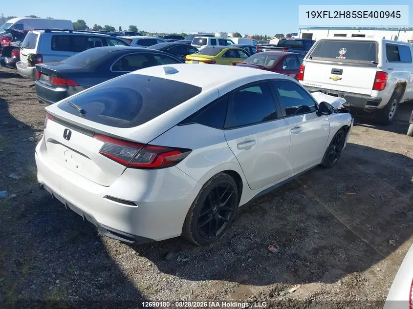 2025 HONDA CIVIC VIN 19XFL2H85SE400945 — фото 4
