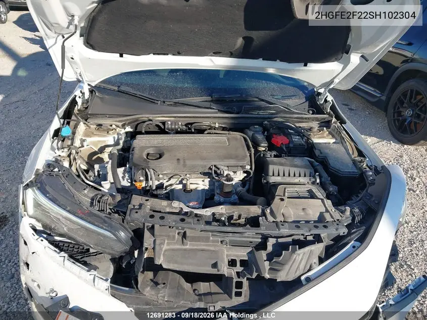 2025 HONDA CIVIC VIN 2HGFE2F22SH102304 — фото 10