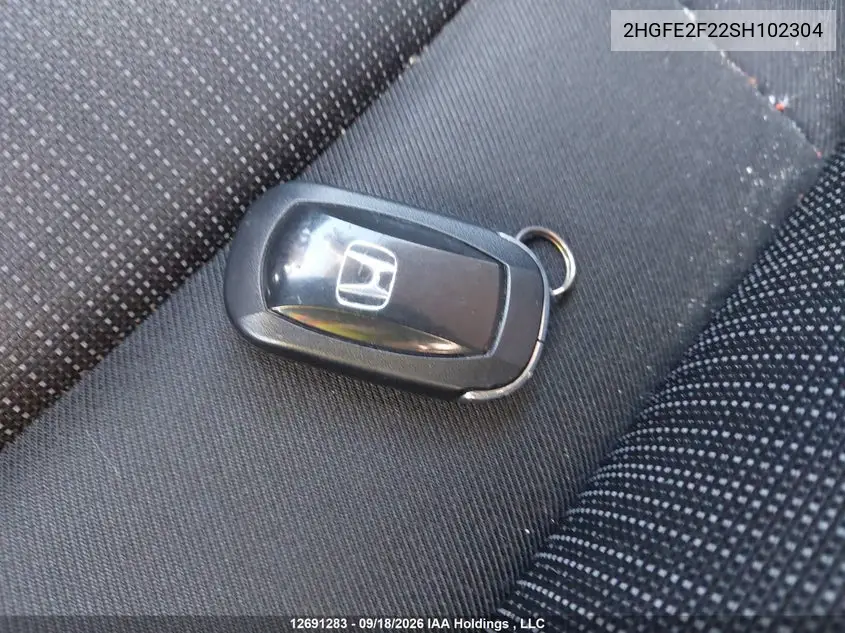 2025 HONDA CIVIC VIN 2HGFE2F22SH102304 — фото 11