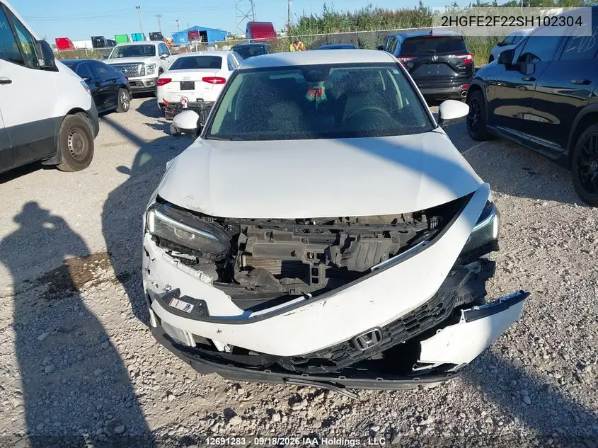 2025 HONDA CIVIC VIN 2HGFE2F22SH102304 — фото 12
