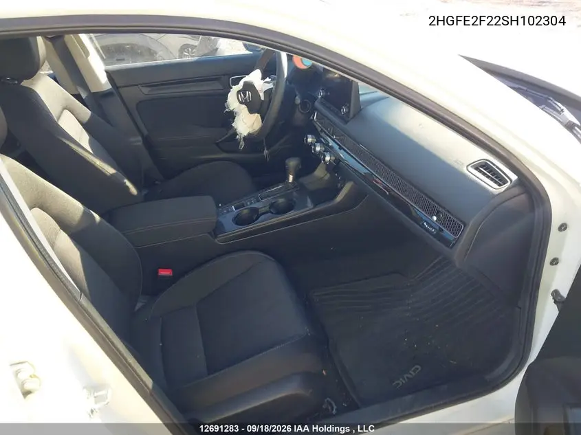 2025 HONDA CIVIC VIN 2HGFE2F22SH102304 — фото 5