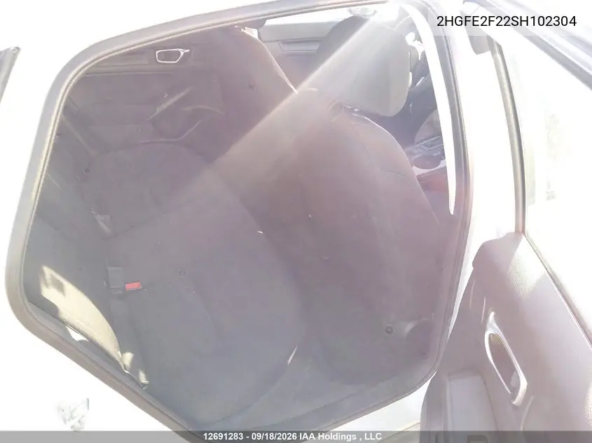 2025 HONDA CIVIC VIN 2HGFE2F22SH102304 — фото 8
