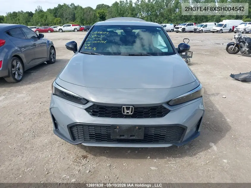 2025 HONDA CIVIC VIN 2HGFE4F8XSH004542 — фото 11