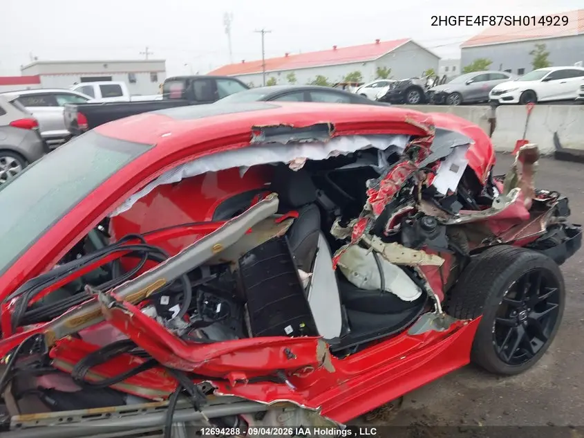2025 HONDA CIVIC VIN 2HGFE4F87SH014929 — фото 6