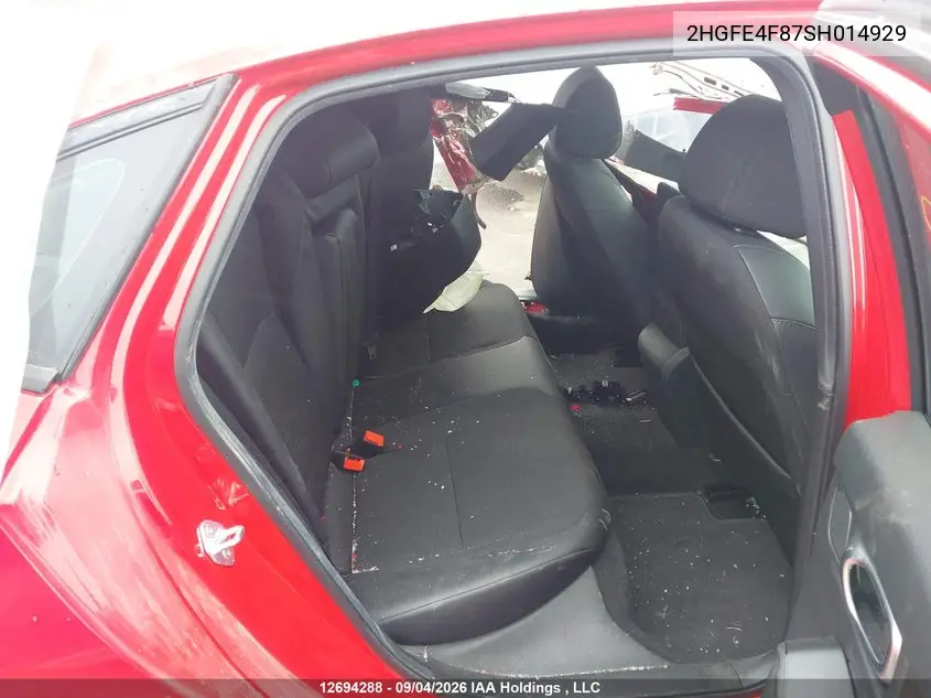2025 HONDA CIVIC VIN 2HGFE4F87SH014929 — фото 8