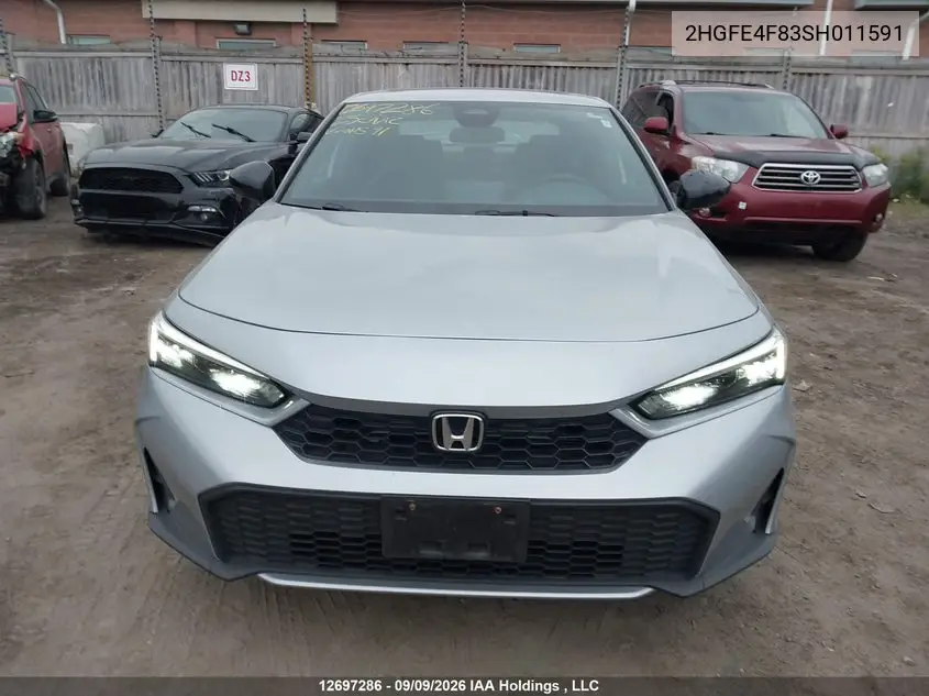 2025 HONDA CIVIC VIN 2HGFE4F83SH011591 — фото 12