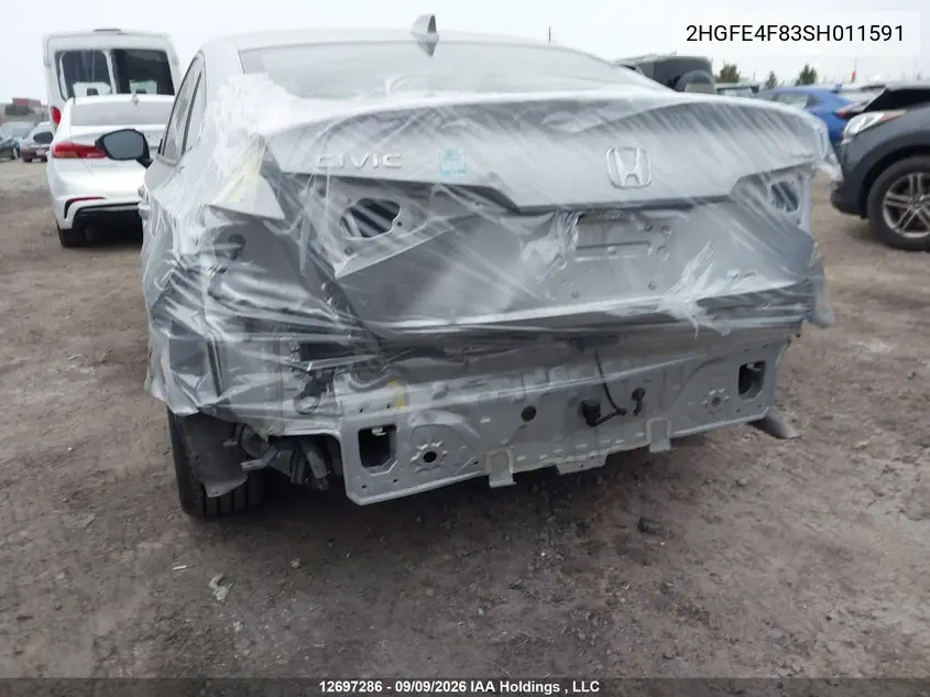 2025 HONDA CIVIC VIN 2HGFE4F83SH011591 — фото 6