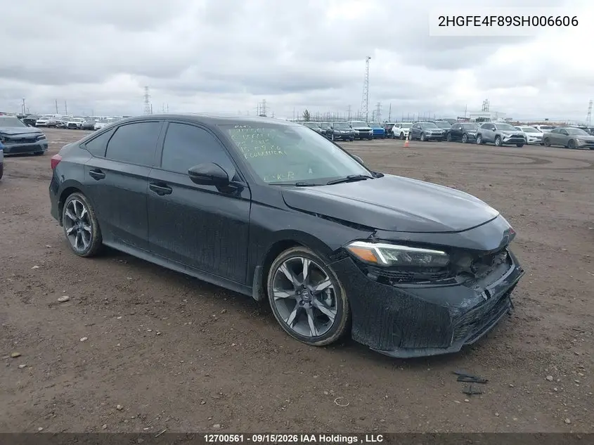 HONDA CIVIC 2025, VIN 2HGFE4F89SH006606
