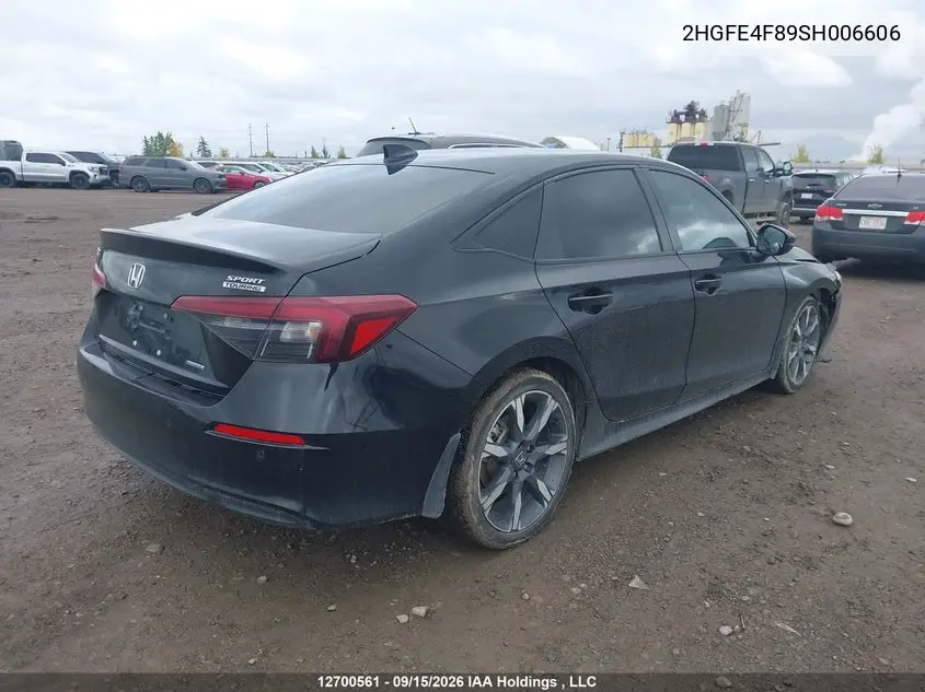 2025 HONDA CIVIC VIN 2HGFE4F89SH006606 — фото 4