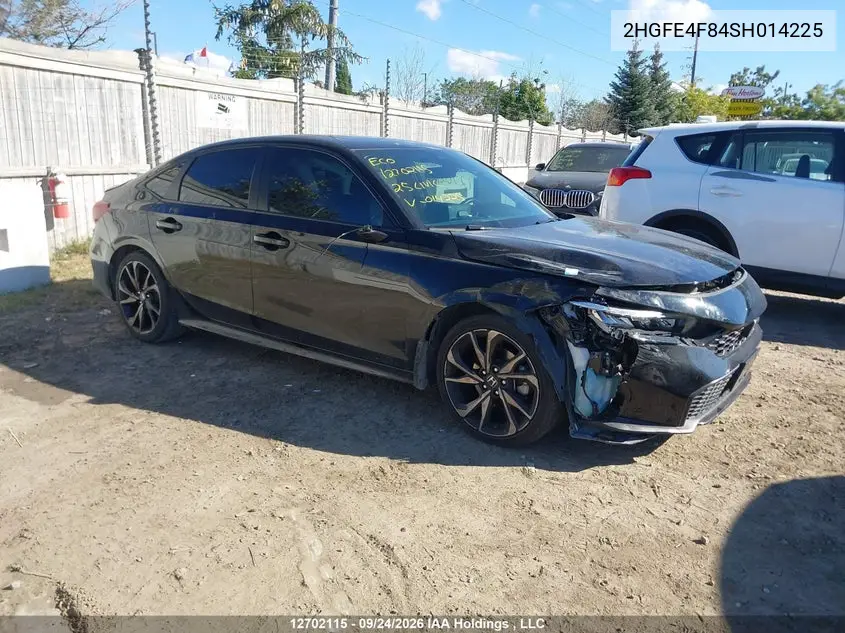 HONDA CIVIC 2025, VIN 2HGFE4F84SH014225