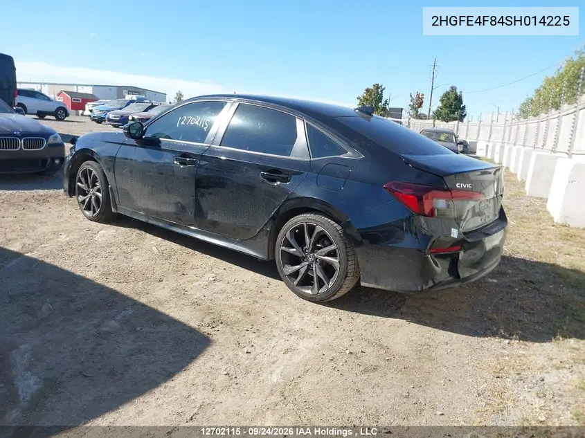 2025 HONDA CIVIC VIN 2HGFE4F84SH014225 — фото 3