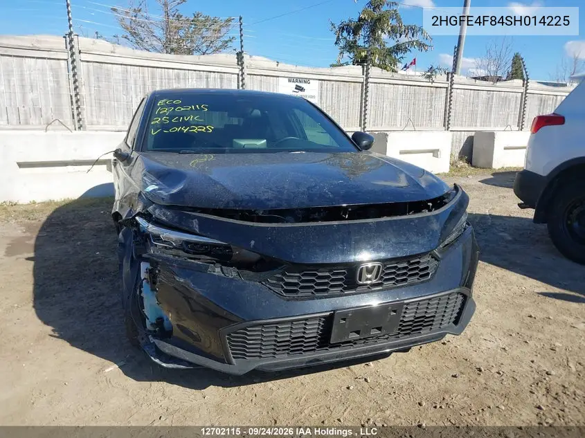2025 HONDA CIVIC VIN 2HGFE4F84SH014225 — фото 6
