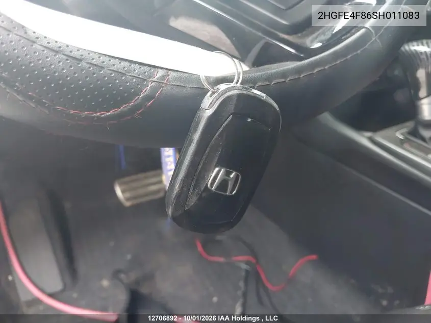 2025 HONDA CIVIC VIN 2HGFE4F86SH011083 — фото 11
