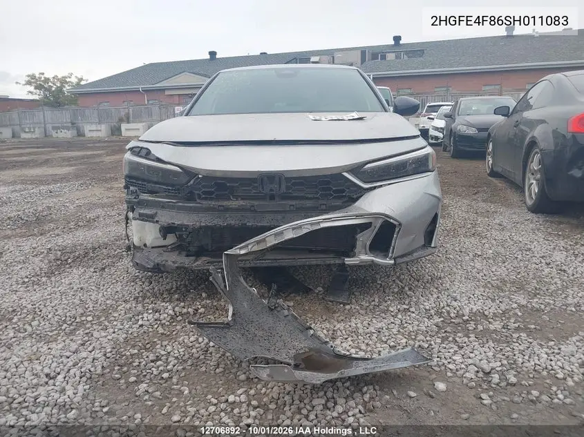 2025 HONDA CIVIC VIN 2HGFE4F86SH011083 — фото 13