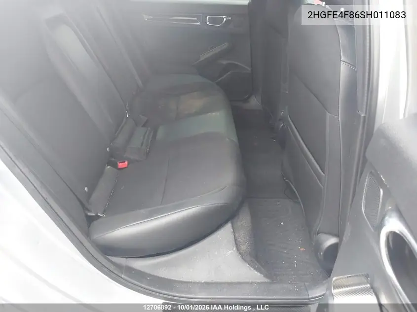 2025 HONDA CIVIC VIN 2HGFE4F86SH011083 — фото 8