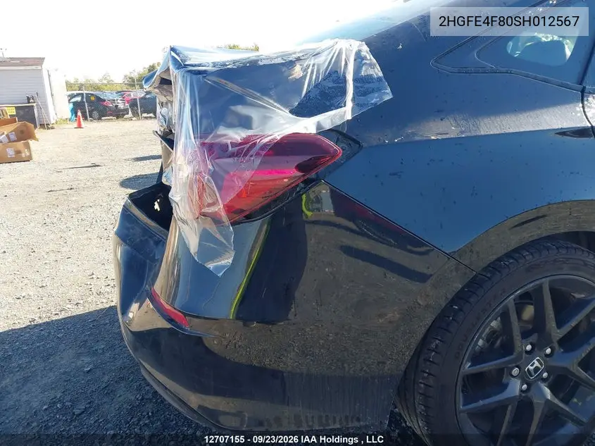2025 HONDA CIVIC VIN 2HGFE4F80SH012567 — фото 20