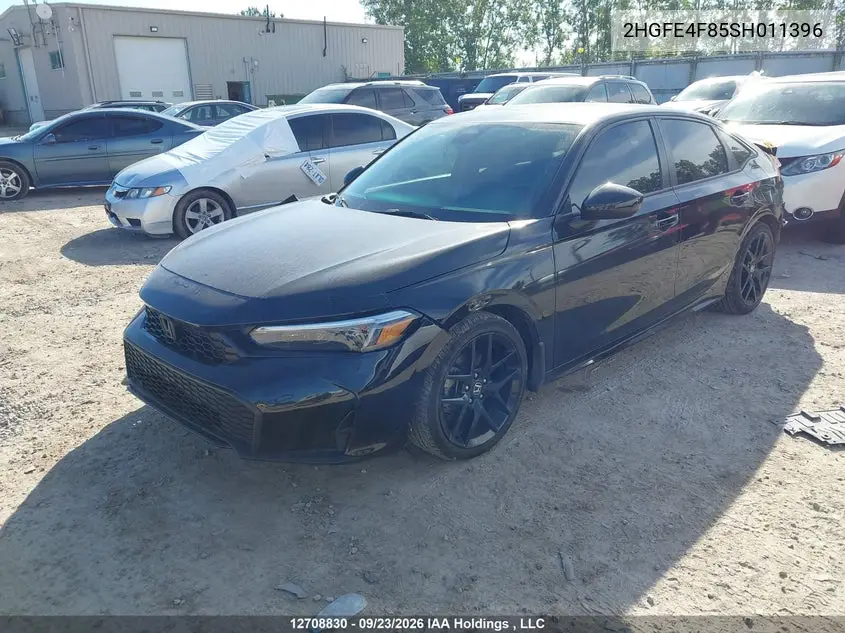 2025 HONDA CIVIC VIN 2HGFE4F85SH011396 — фото 2