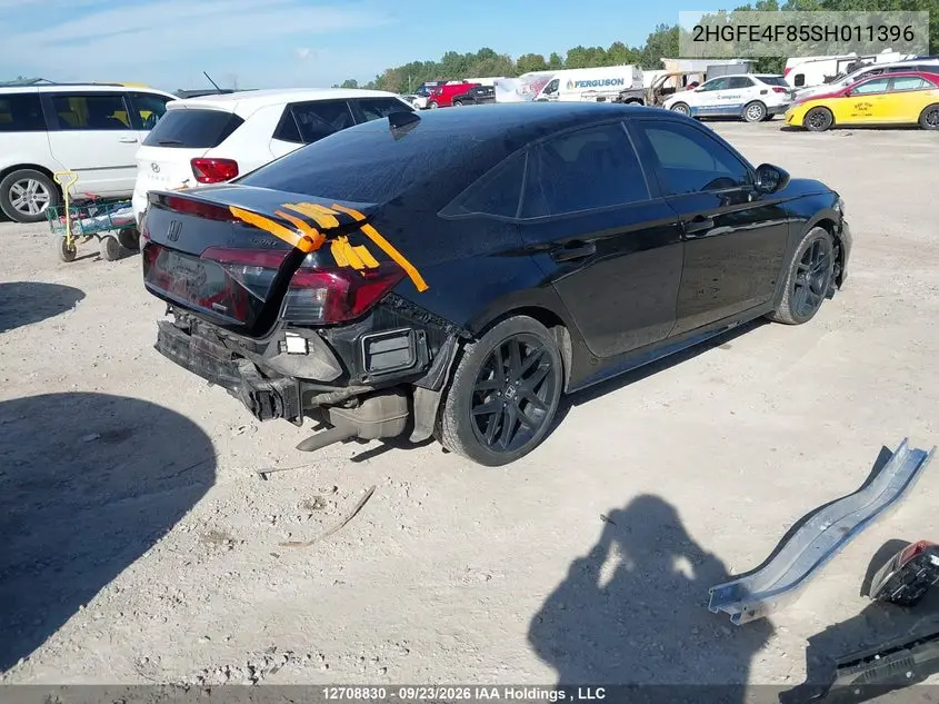 2025 HONDA CIVIC VIN 2HGFE4F85SH011396 — фото 4